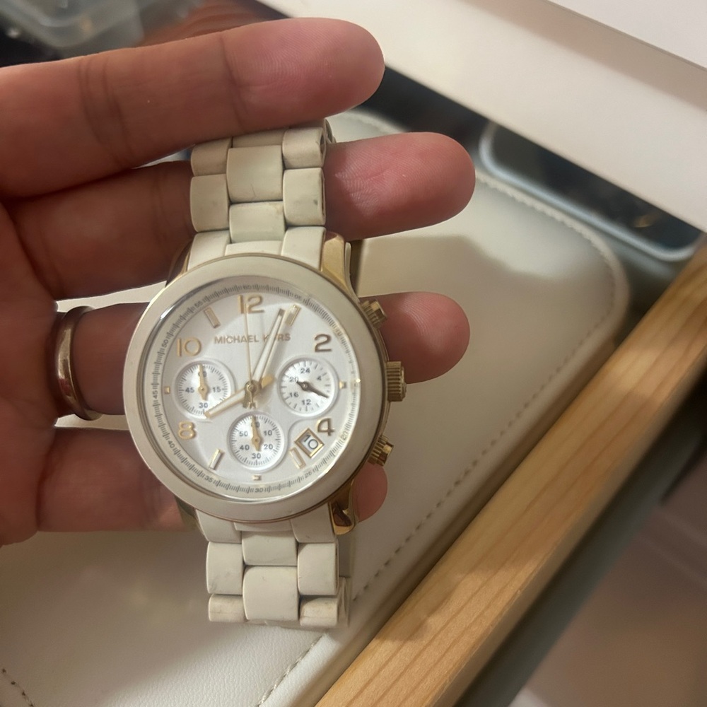 Michael Kors Cream Chronograph Watch